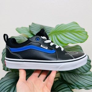 🖤NEW💙 Vans Filmore Leather Black/Blue Sneakers